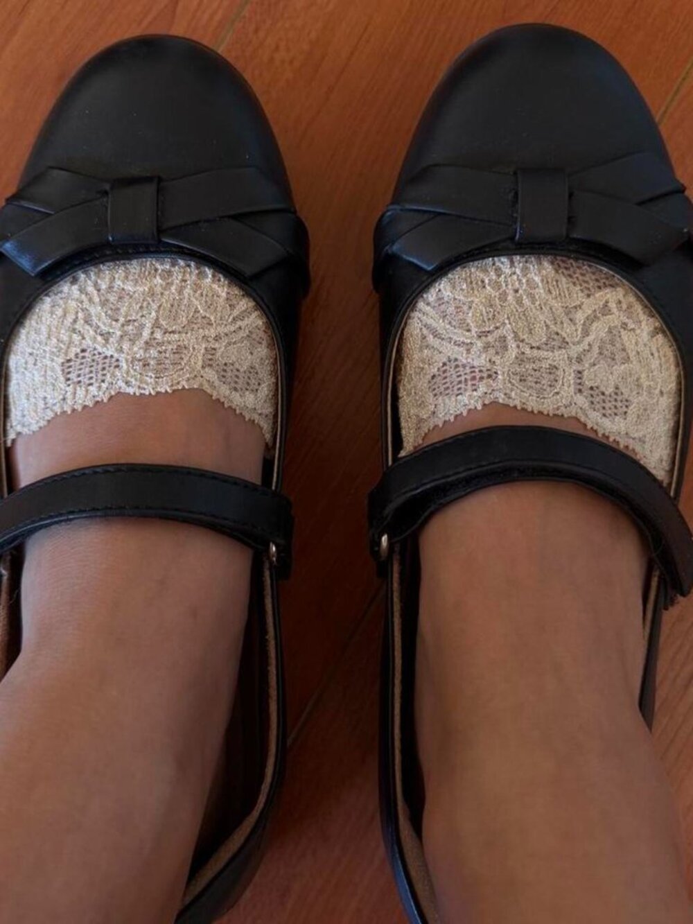 THE NOIR BOW MARY JANE FLATS